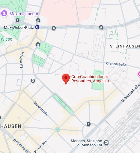 Karte der Umgebung von CoreCoaching in Muenchen, nähe Muenchen-Ostbahnhof